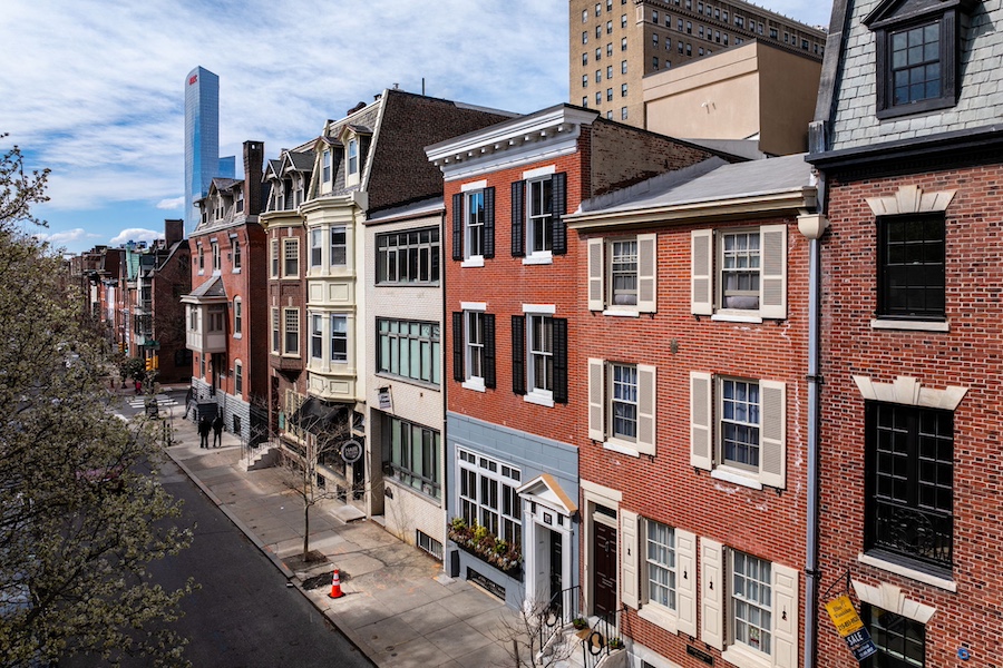 house for sale rittenhouse square upside-down contemporary townhouse exterior front