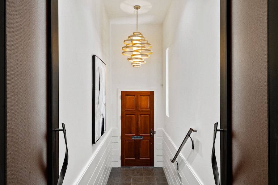 house for sale rittenhouse square upside-down contemporary townhouse foyer