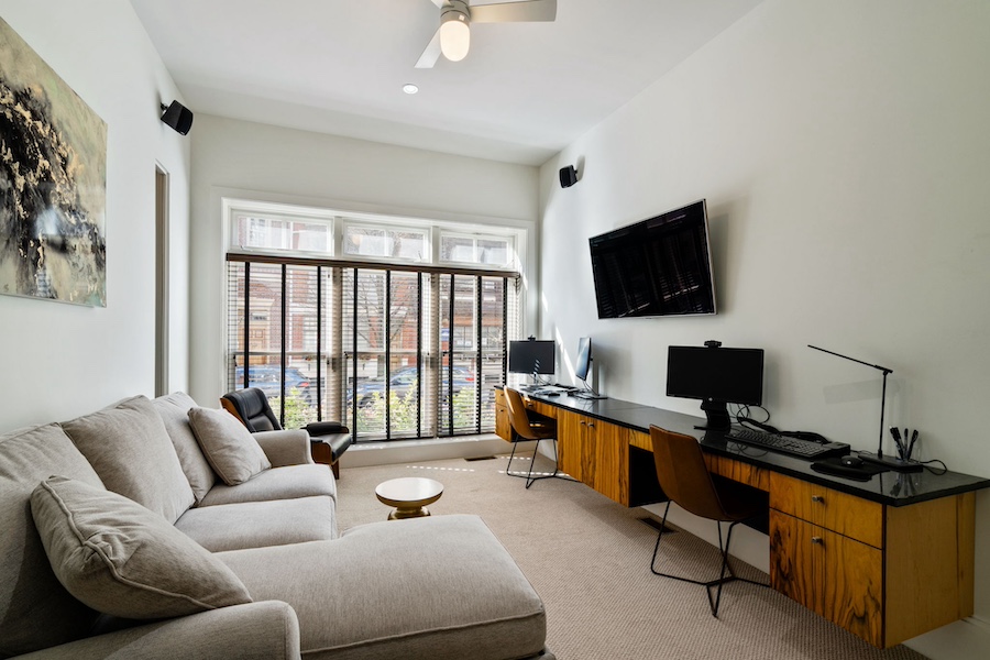 house for sale rittenhouse square upside-down contemporary townhouse bedroom/home office